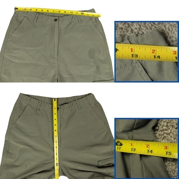 Woolrich Capris Fieldstone Cargo Pants Gorpcore Outdoor Olive Green Womens Sz 10 - Picture 5 of 8